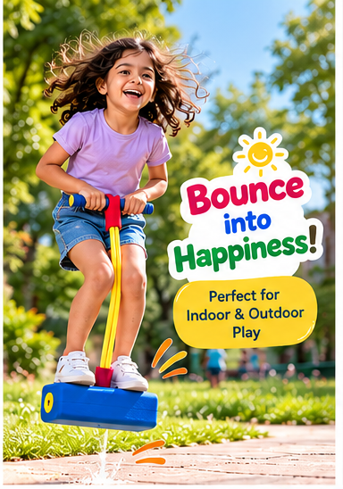 Kids pogo jumper – outdoor play scene