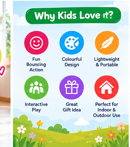 Kids pogo jumper – play benefits infographic
