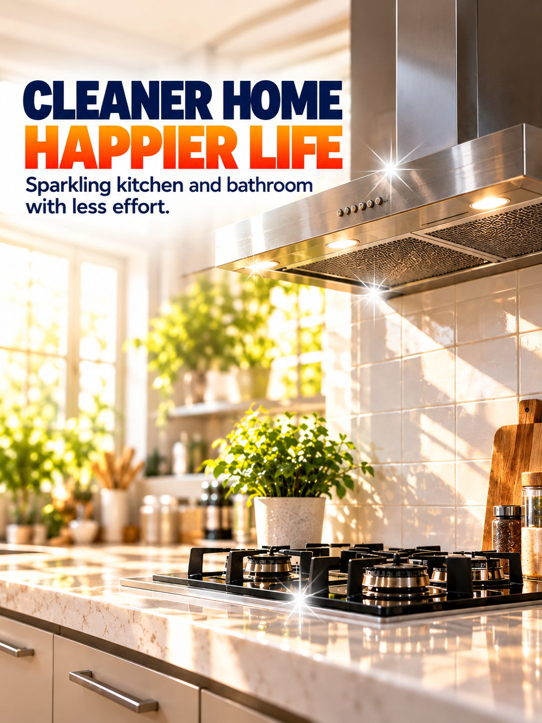 Kitchen & Bathroom Cleaner – Multipurpose Grease & Stain Remover | Pack of 2